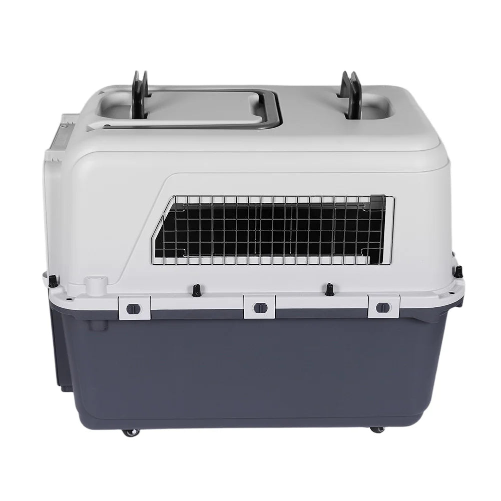 Pet Carrier Kennel Airline-Friendly Dog Travel Cate Portable Dog Cage for Large Pets Air Box, 33 Inches, for Dogs Up To 44lbs