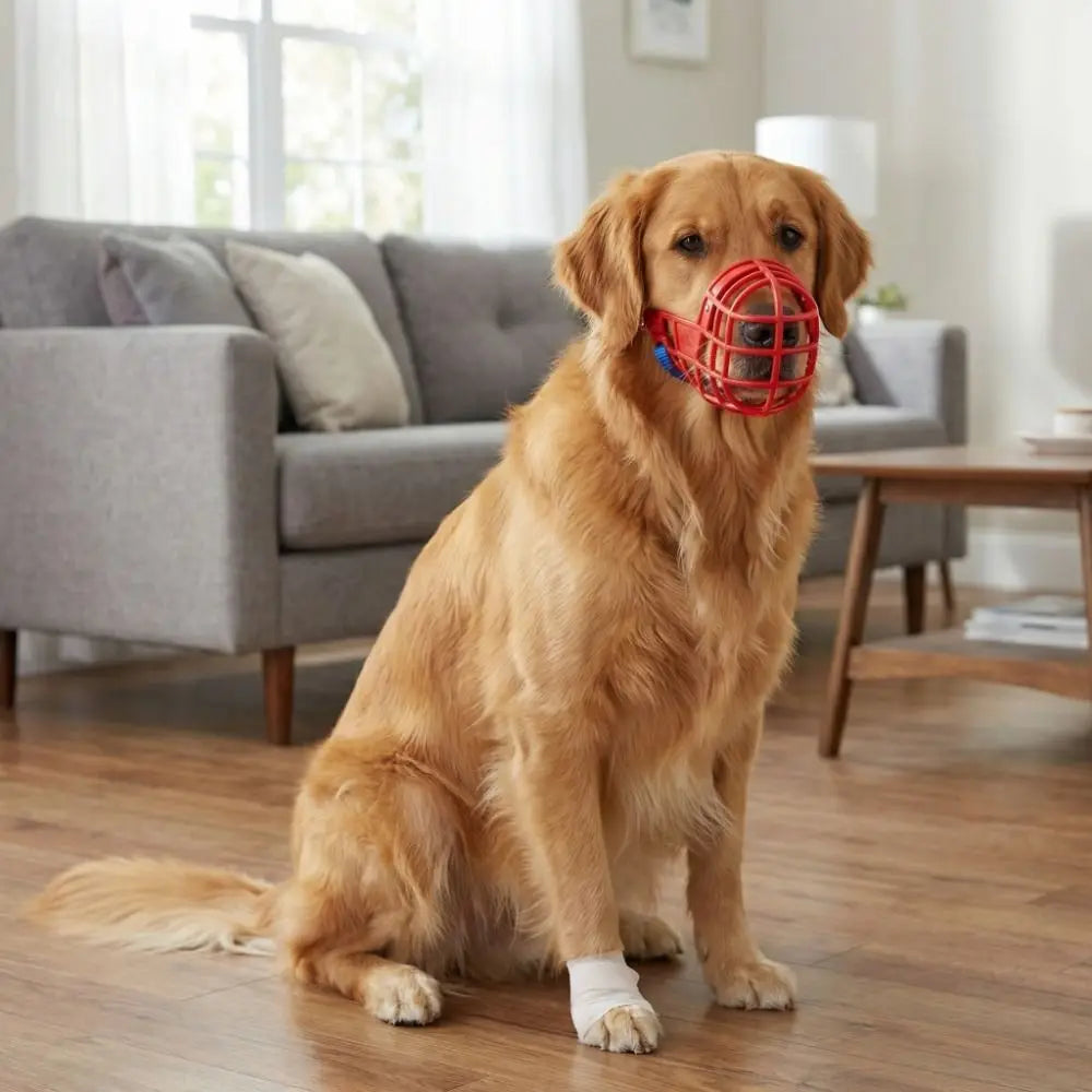 Adjustable Anti-Biting Dog Muzzle (Buckle, Stop Barking, All Breeds)