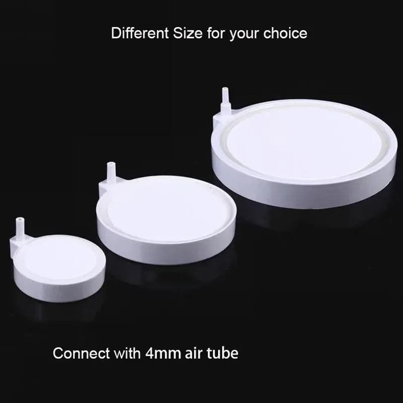 Nano Aquarium Air Stone Aerator (35–100mm, Fine Bubble Oxygen Disk, Fish Tank 1–2pcs)