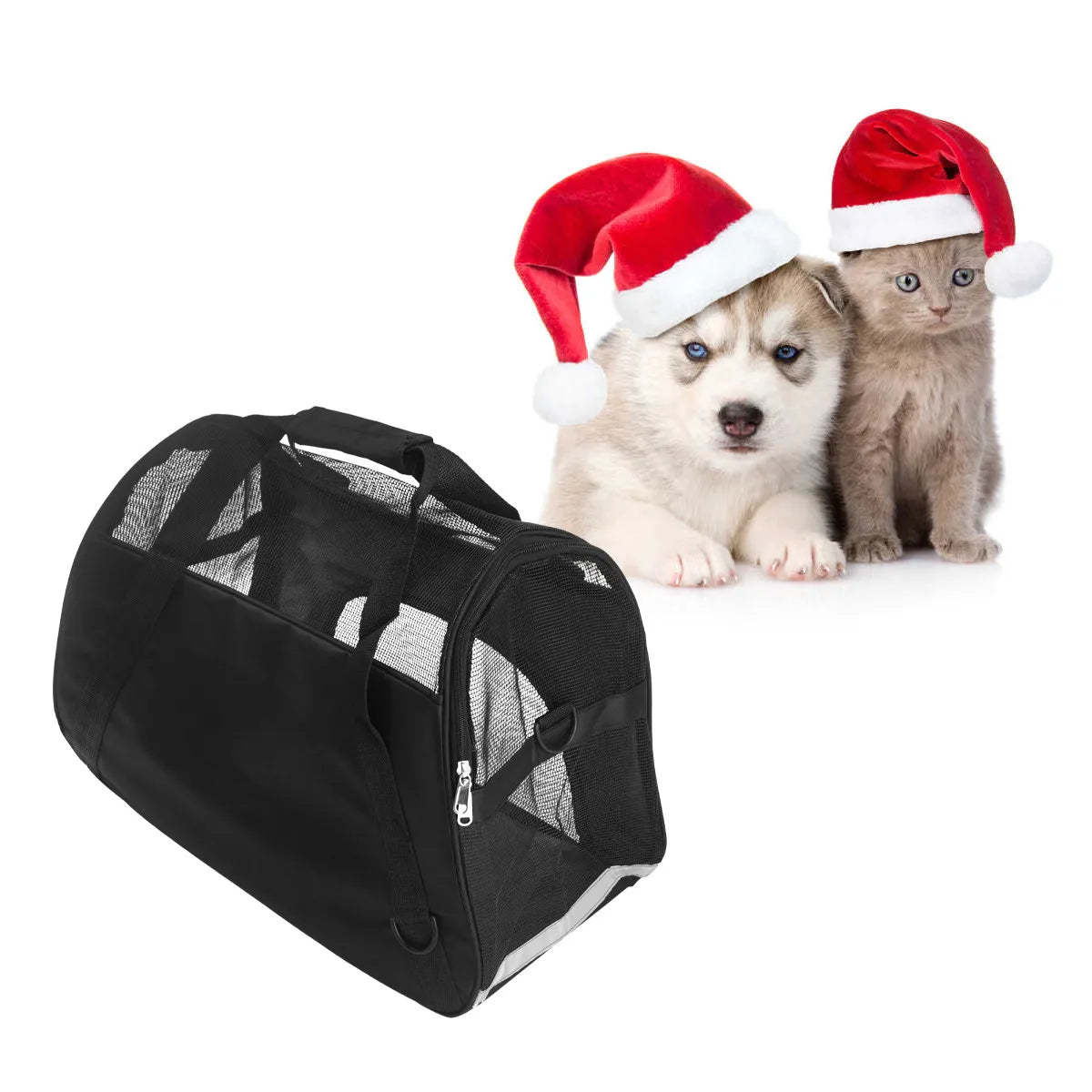 1Pcs Breathable Mesh Pet Carrier Large Comfortable Dog Cat Puppy Travel Bag Outdoor Carrier Handbag Portable Dog Storage Bag
