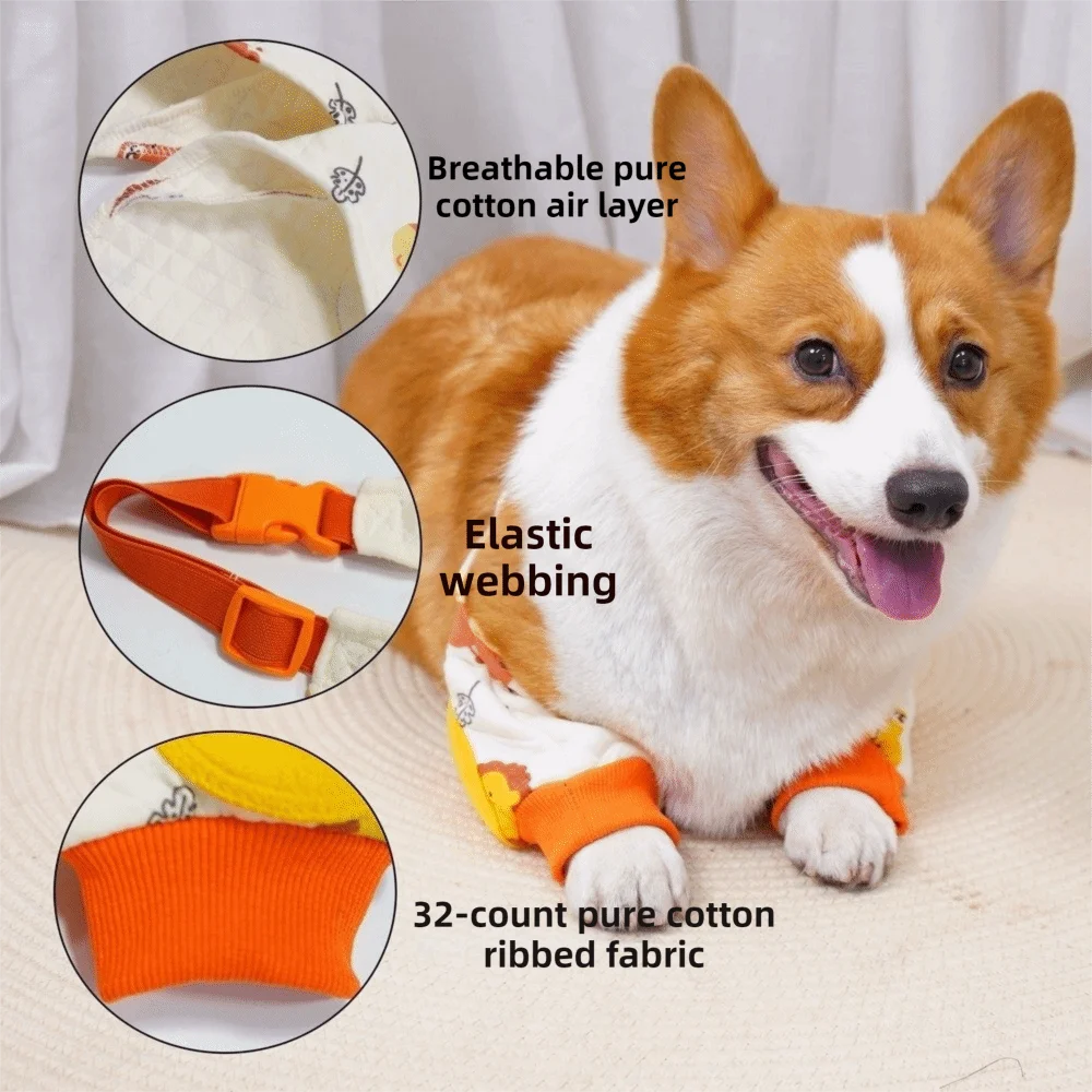 Elastic Dog Elbow Brace with Cartoon Pattern (Anti-Lick, Joint Protection)