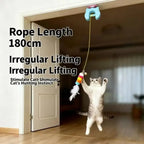 Electric Door-Hanging Auto-Lifting Cat Yoyo Ball — Rechargeable Elastic Rope Interactive Teaser