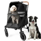 Premium Dog Stroller for Pets up to 55lbs Dog Stroller for Medium Dogs All-Terrain pet Stroller with Carbon Steel Frame and Bre