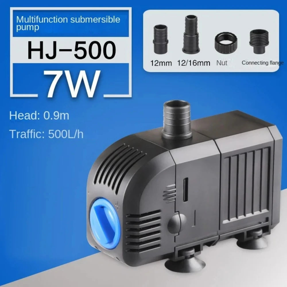 Ultra-Quiet HJ Series Submersible Fountain Pump (500–3000L/H, Multi-Use, Adjustable Flow)
