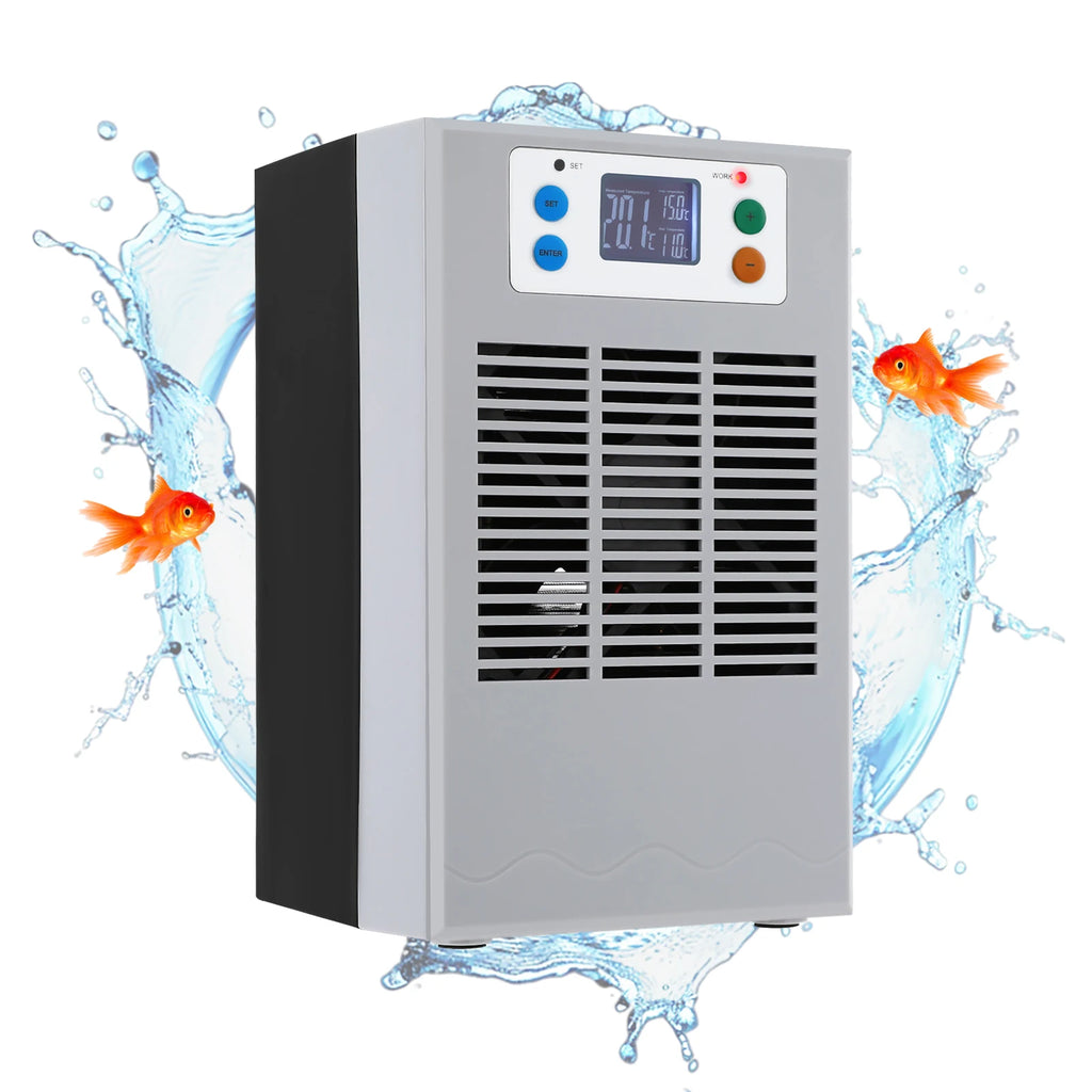 Aquarium Chiller & Heater Cooling Machine (100W, 30L Fish Tank, Dual Temperature Control)