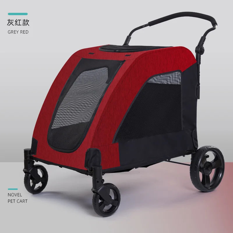 Pet Stroller for Multiple Pets, Lightweight Foldable Cat and Dog Carrier, Portable Pet Travel Stroller, Durable and Easy to Use