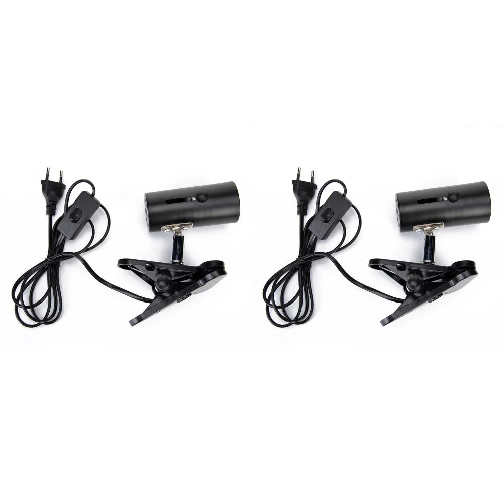 Turtle Fish Tank Reptile Heating Light Holder 360 Degree Rotation E27 Lamp-socket Clip-on Bulb with Lamp Clip Cover уф лампа для