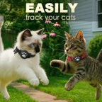 Reflective Pet Collar GPS Tracker Necklace with AirTag Holder - Waterproof Anti-Loss Locator for Dogs & Cats (iOS & Android)