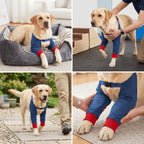 Adjustable Dog Elbow Protector Breathable Blue Red Dog Elbow Support Elastic Cuff Soft Fabric Dog Elbow Brace Injury Prevention