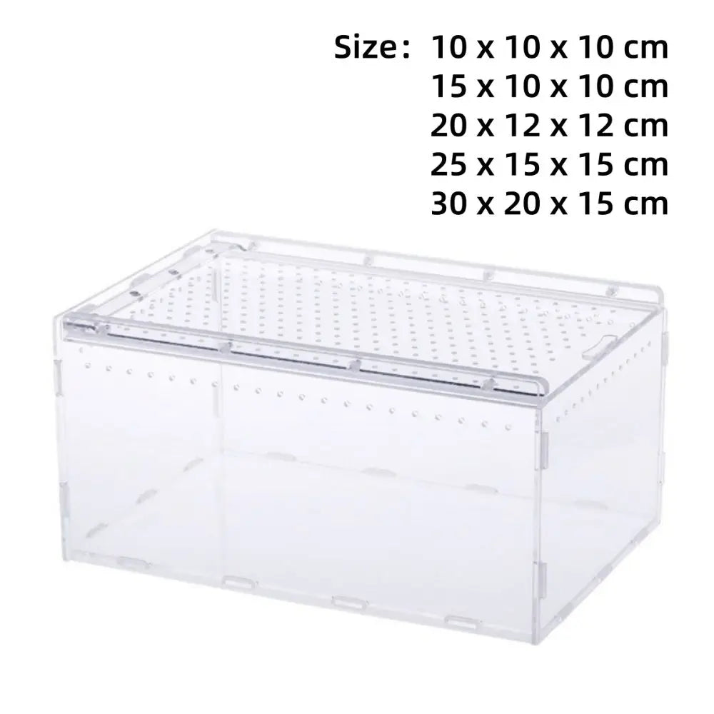 Transparent Reptiles Terrarium Ventilated Easy to Install Lizard Breeding Box Acrylic Anti-escape Gecko House Habitat