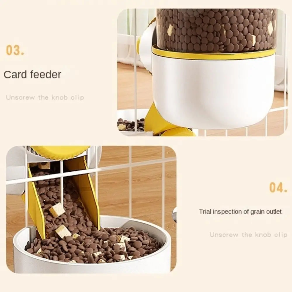 New Automatic Pet Feeder Plastic Detachable Cage Hanging Bowl Large Capacity Water Food Dispenser for Puppy Cats Rabbit