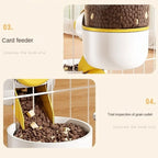 New Automatic Pet Feeder Plastic Detachable Cage Hanging Bowl Large Capacity Water Food Dispenser for Puppy Cats Rabbit
