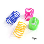 Heavy-Gauge Colorful Cat Spring Coil Toy Set (4–20 Pack)