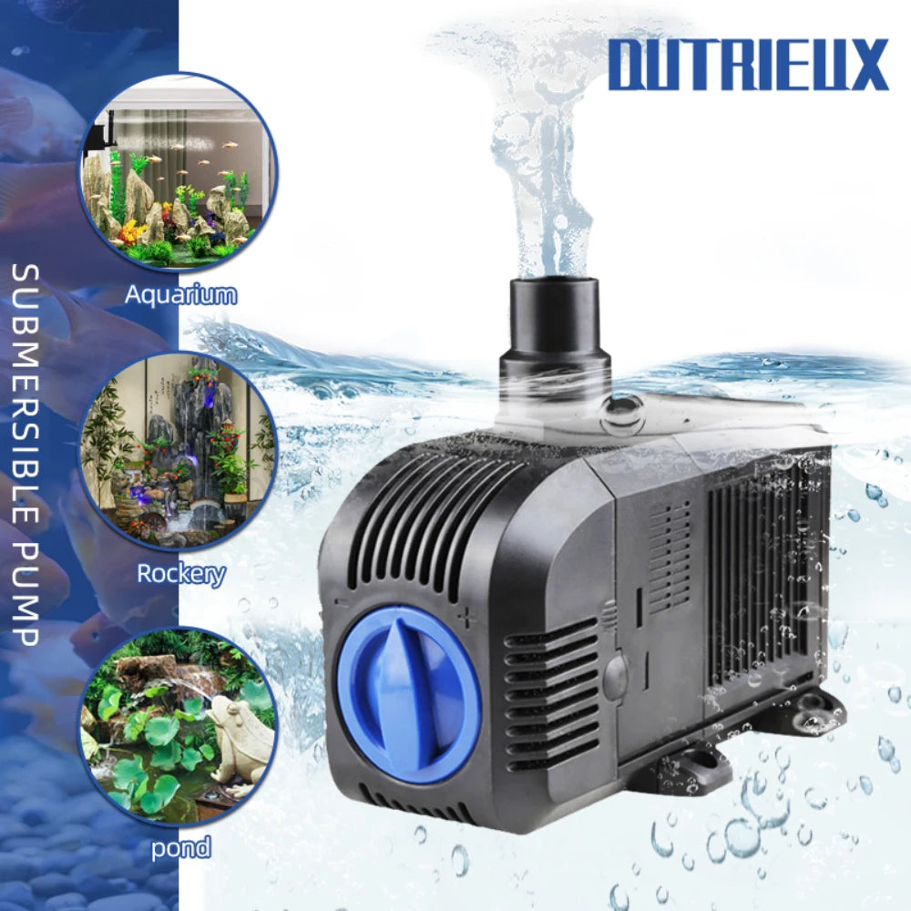 Ultra-Quiet HJ Series Submersible Fountain Pump (500–3000L/H, Multi-Use, Adjustable Flow)