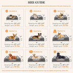 42x30in Orthopedic Dog Bed for Extra Large Dogs, Waterproof Egg Crate Foam (Grey)