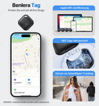 Smart iTag GPS Tracker with Keychain for Apple Find My App - Anti-Loss Locator for Pets, Cars, Kids & Keys (iOS)