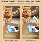 Rechargeable RC Smart Rolling Turbo Tail Cat Toy — Automatic Electronic Moving Car for Cats