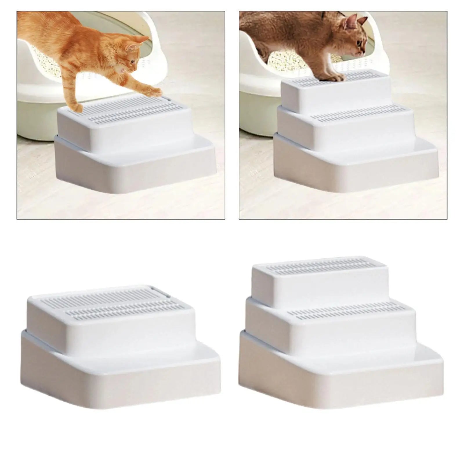 Multi-Function Cat Litter Box Steps & Ramp (Washable)