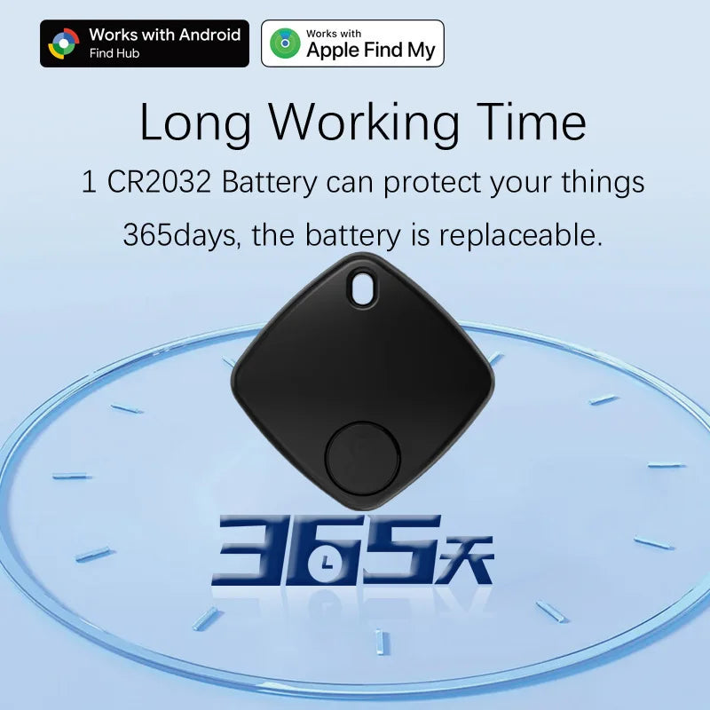 Round Bluetooth GPS Tracker Tag for Keys, Wallets, Pets & Bags - Apple & Google Find My
