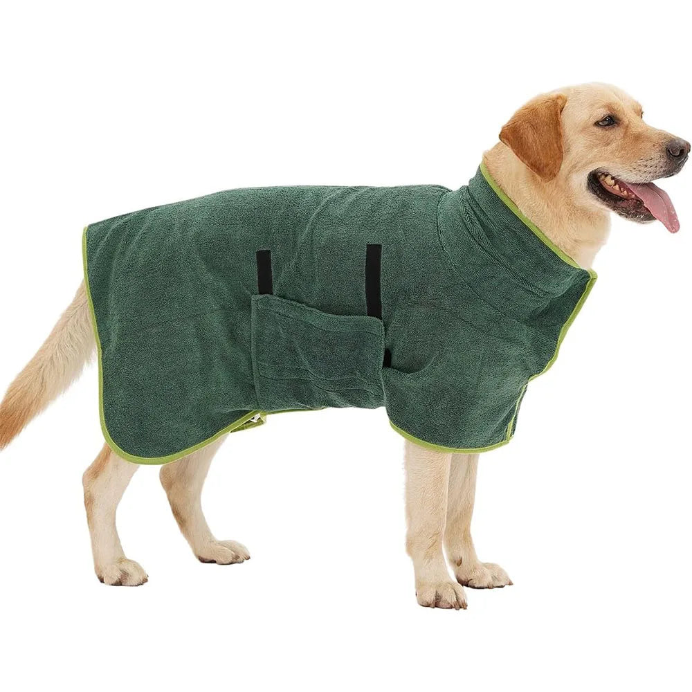 Dog Bathrobe Absorbent Pet Quick Drying Bath Towel Dog Bath Towel Large Small Dogs Clean Absorbent Bathrobe Full Body Wrap Cat