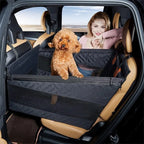 Car Pet Bed, Ventilated Design for Medium Large Dogs Cats, Backseat Dog Bed, Waterproof Car Seat Protector, Travel Pet Mat