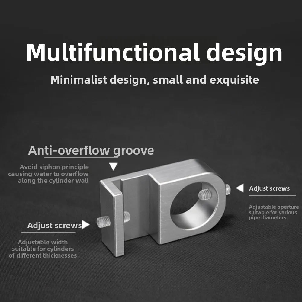 Aluminum Alloy Aquarium Water Tube Holder (Portable Pipe Hose Bracket, Fixed Clip Mount)