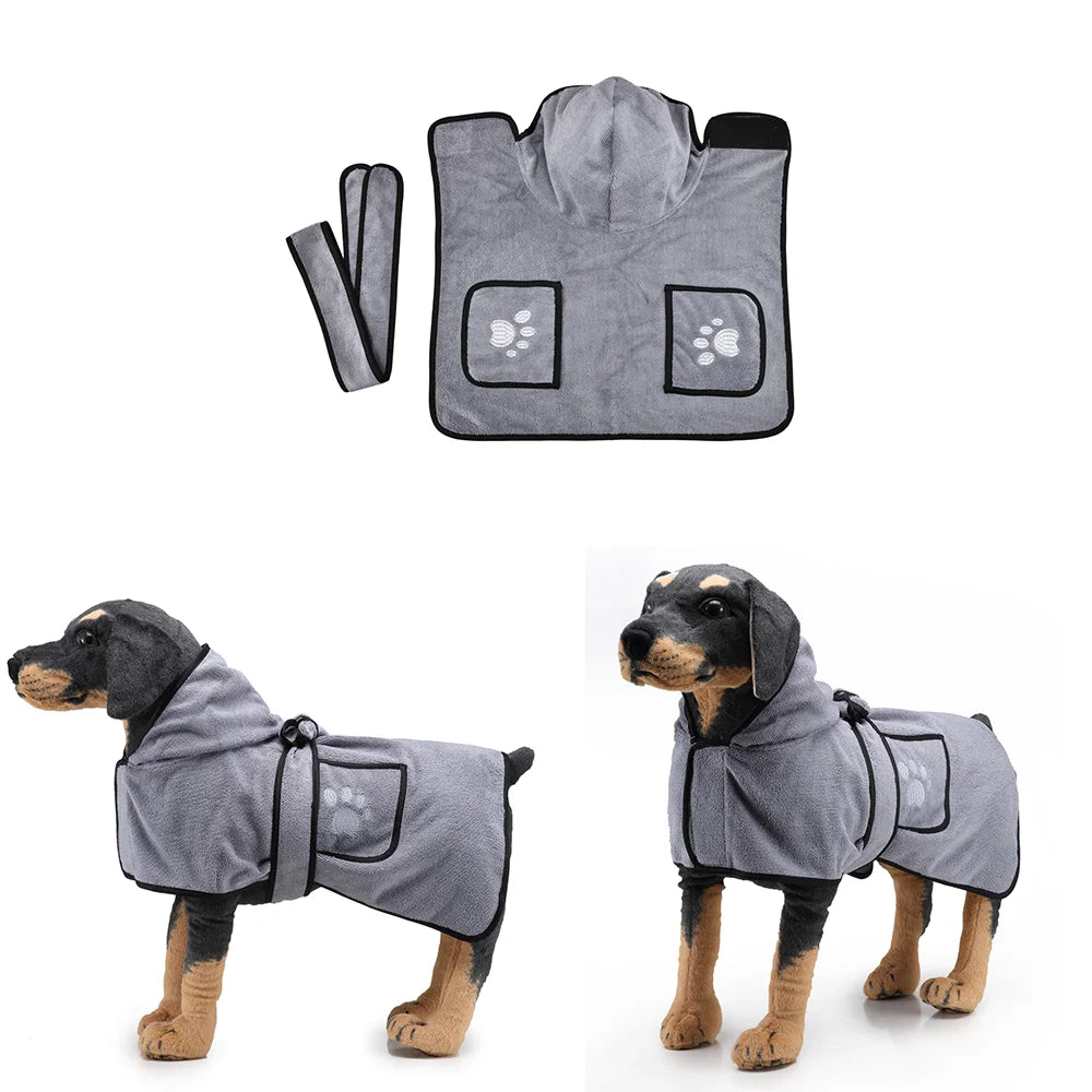 New Pet Dog Bath Towel for Small Medium Large Dog Bathrobe Cloth Microfiber Super Absorbent Pet Drying Towel Soft Dog Towel