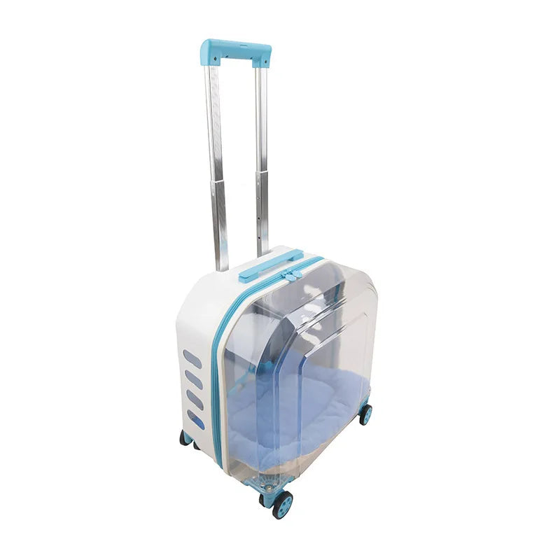 2026 High Quality Translucent Pet Carrier Portable Outdoor Cat Bag Large Capacity Aviation Travel Case