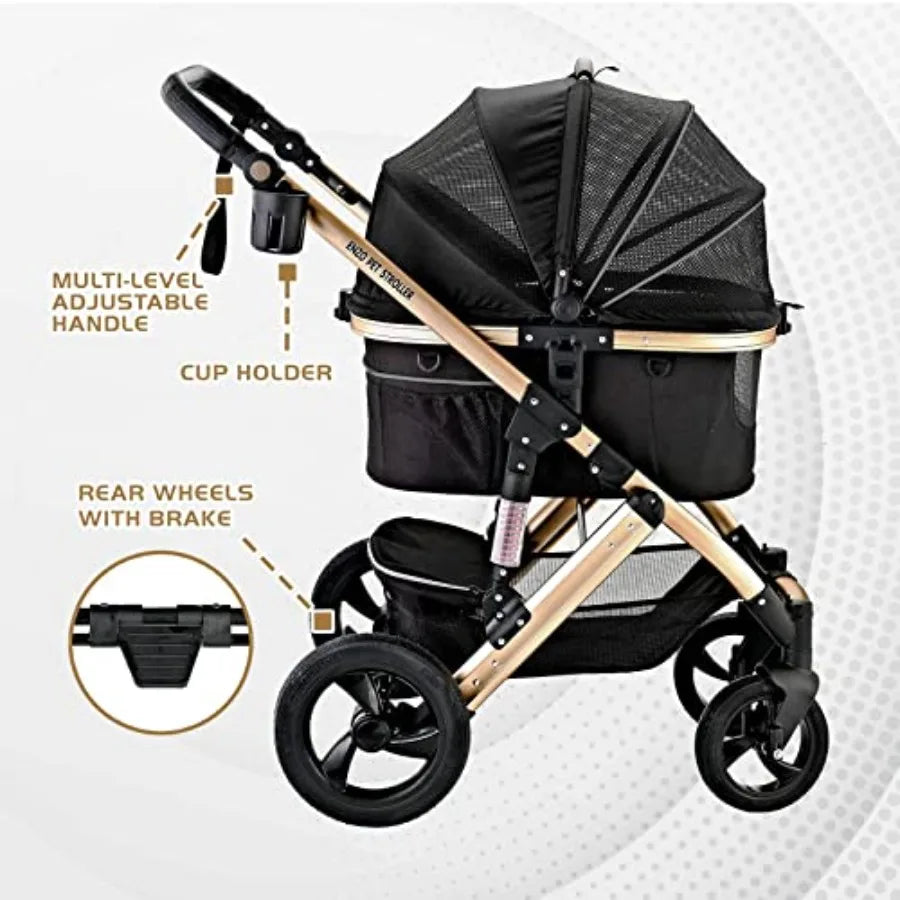 Monza Luxury 3-in-1 Stroller Travel Carrier Car Seat for Pets