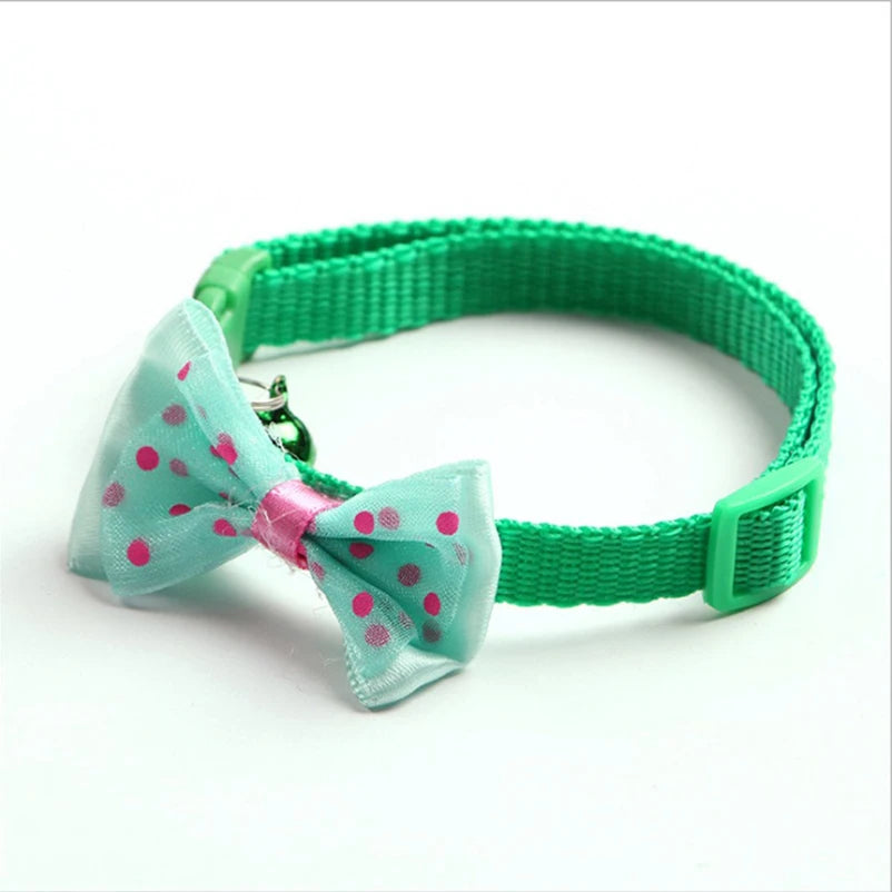 Adjustable Bow Bell Collar Set for Cats & Dogs — Soft Universal Fit