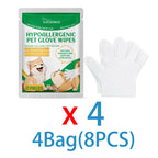 Disposable Pet Cleaning Gloves for Dogs and Cats with Coconut Oil and Glycerin Wipe Down Between Baths No Water Needed Drying