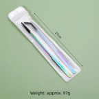 2PCS Stainless Steel Reptile Feeding Tongs with Rubber Tip Terrarium Tank Supplies Straight and Curved Tweezers Accessories
