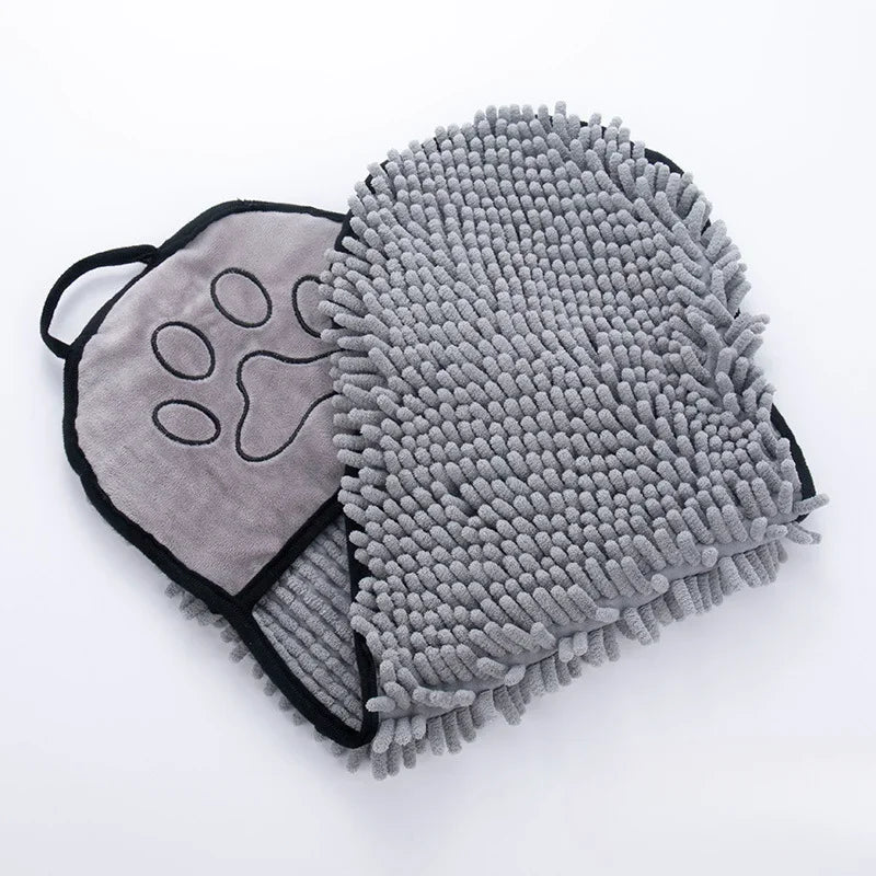 Super Absorbent Pet Bath Towel Quick-drying Cat Towels Convenient Soft Bath Robe Dry Pet Cleaning Washcloth Dog Accessories