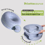 Peekaboo Cat Cave Donut Bed, 3-in-1 Self-Warming with Tunnel & Scratcher (Large Cats)