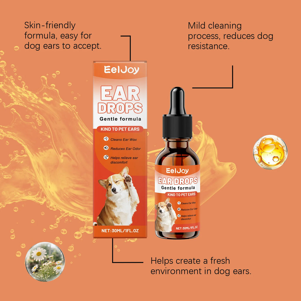 Dog Ear Essence Drops Lasting Reduce Earwax Relieving Discomfort Non Irritating Reducing Dandruff Daily Pet Ear Drops Solution