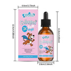 3pcs Liquid Collagen Supplement Drops For Dog Hip Joint Support Skin Coat Health Itch Relief In One Daily Supplement 60ml