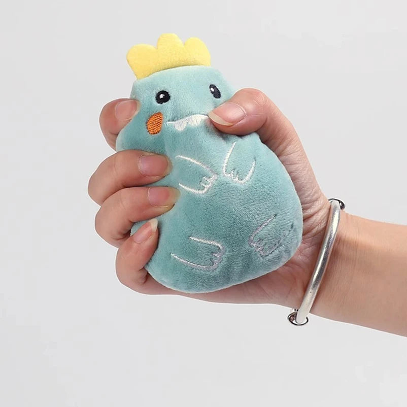 Cartoon Animal Plush Cat Chew Toy — Bite-Resistant Self-Play Tooth Grinding Relief