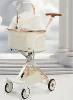 Pet Trolleys for Travelling 4 Wheels Foldable Dog Stroller Travel Bag Cat Cart Carrier Detachable Pet Puppy Stroller