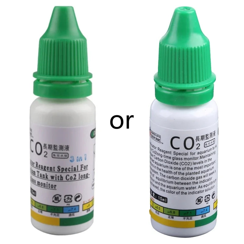 Aquarium CO2 Drop Checker Fluid (15ml, Glass Carbon Dioxide Monitor Solution, Planted Tank)