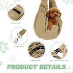Dog Cat Sling Carrier for Small Pets Up to 16.5Lbs Breathable Mesh Buckle Cross Body Shoulder Bag for Outdoor Travel Camping
