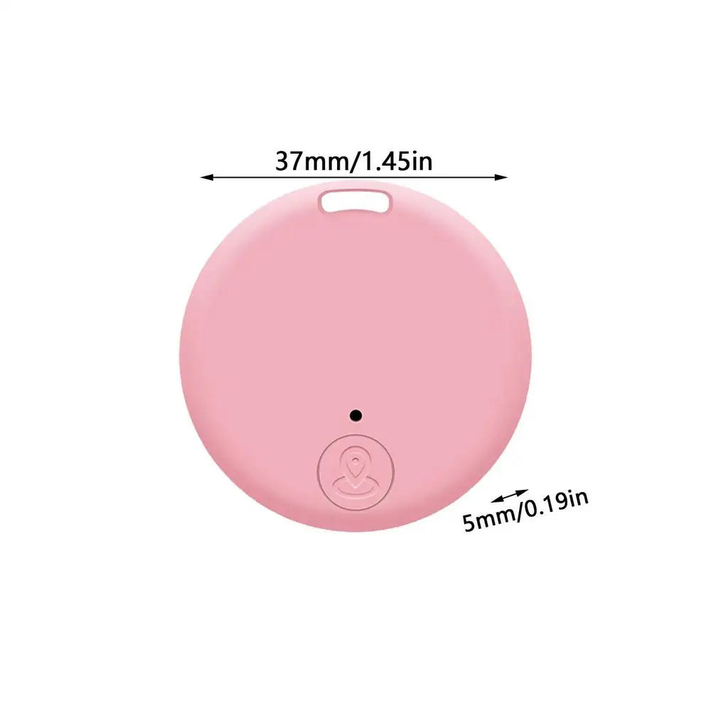 Round Mini Smart GPS Tracker for Pets, Cars & Wallets - Portable Anti-Loss Key Finder Locator