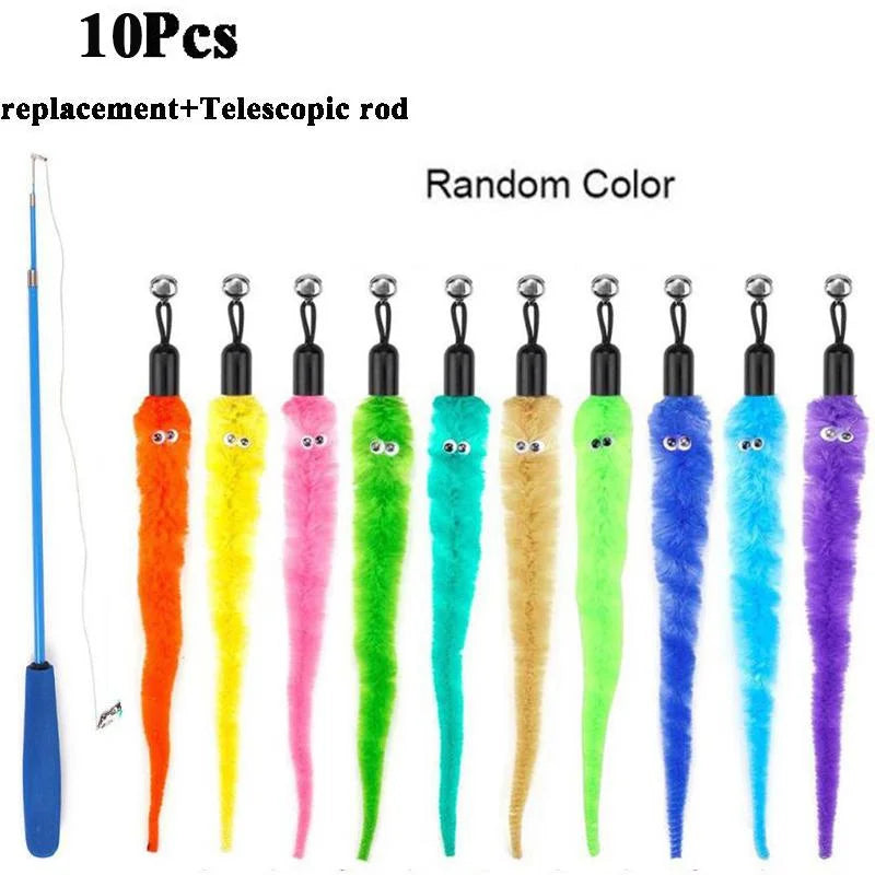 Replacement Worm Head Attachments for Cat Teaser Wands (5–11 Pack)