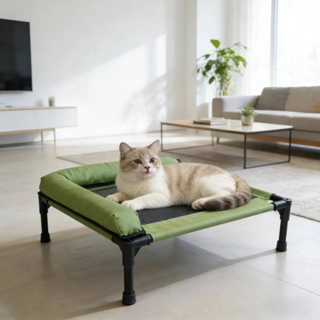 Raised Cooling Pet Cot for Small Dogs (Washable)