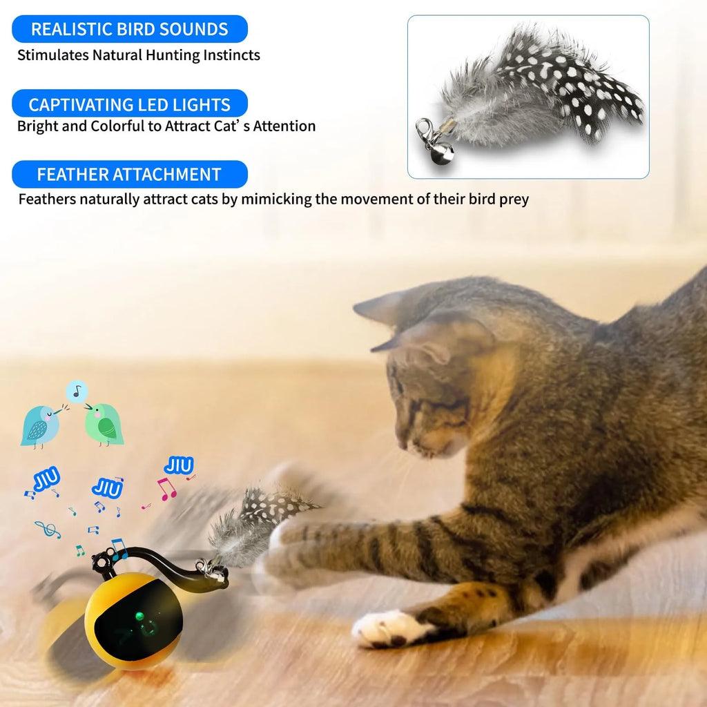 Rechargeable Automatic Electric Cat Ball Toy — Intelligent Self-Rolling Boredom Buster