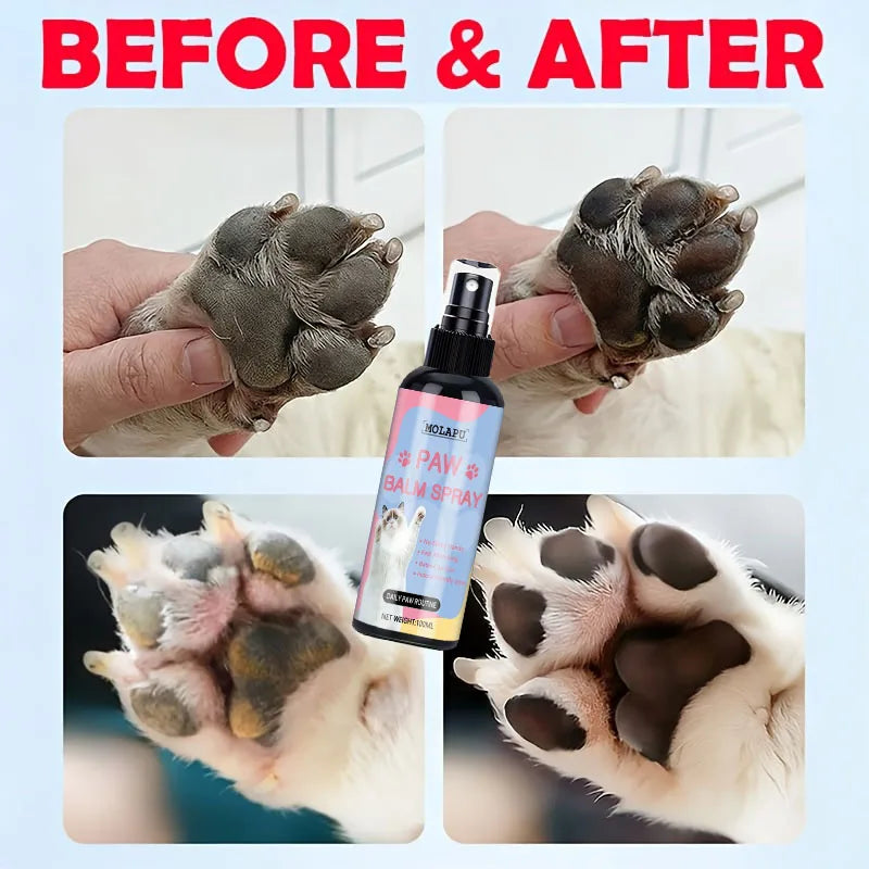 Instant Spray Paw Moisturizing Spray |   Plant-Based Moisturizer Suitable for the Dry and Rough Soles of Cats and Dogs' Paws, Helps Reduce Cracks and Dry Appearance, Spray-On, Pollution-Free Daily Care, Quickly Absorbed, Quic