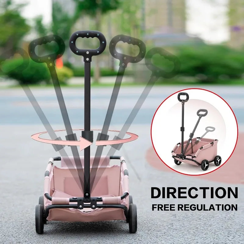Dog Stroller 4 Wheels Folding Dog Cart Pet Stroller for Travelling Shopping Walking Playing for Small Dogs Cats Handcart