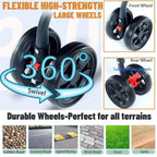 3-in-1 Pet Dog Stroller Cat Stroller Removable Carrier Dog Wagon for Medium Dogs Up To 55lbs Easy Foldable Pet Stroller