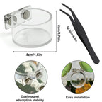 Magnetic Feeding Dish For Jumping Spiders, Small Water & Food Bowl Set, Terrarium Dish For Mantis Tarantula Small Reptiles