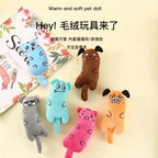 Mini Catnip Chew Toy for Kittens — Cute Plush Teeth Grinding Squeaky Toy with Catnip