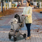 Foldable Separation Pet Dog Stroller for Medium Dog for Traveling